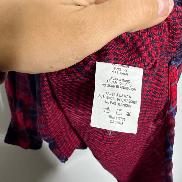 Rails Kendra Plaid Shirt Red Blue Button Down flannel soft womens XS - Picture 7 of 7